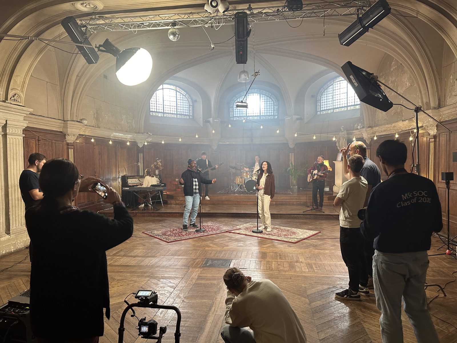 Captation musicale en salle patrimoniale, dispositif complet
